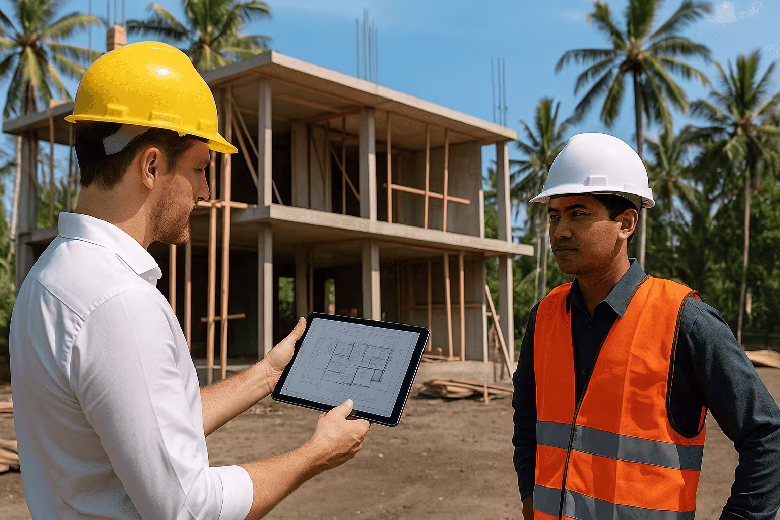Construction de villas à Bali supervisée par Balimmo, constructeur expert local